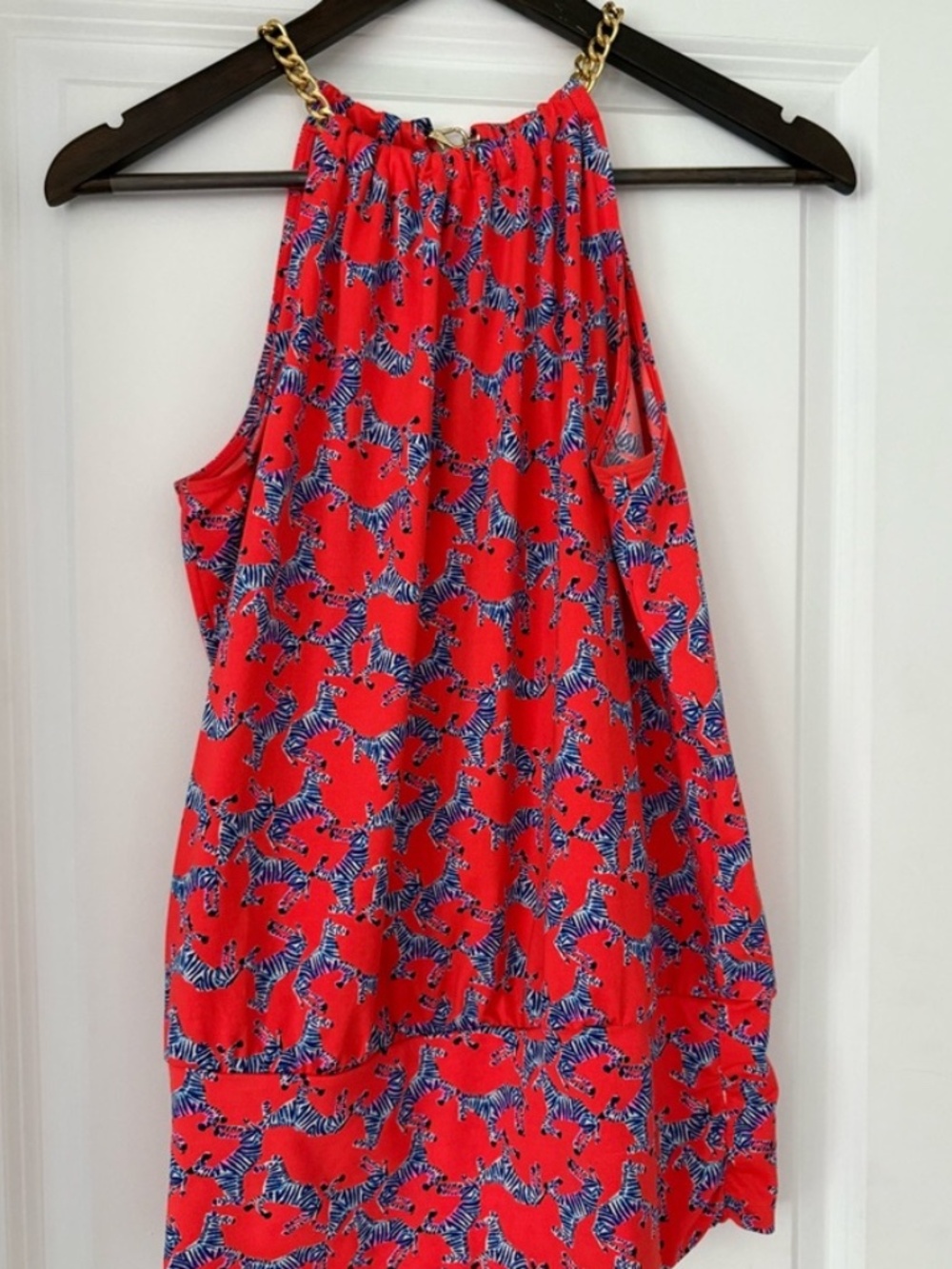 Lilly Pulitzer Bowen Zebra Print Halter Top Size Small - Picture 2 of 9